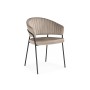 Стул на металлокаркасе Лео светло-коричневый (H-61) / черный