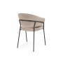 Стул на металлокаркасе Лео светло-коричневый (H-61) / черный
