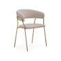 Стул на металлокаркасе Kamelia 1 beige / gold