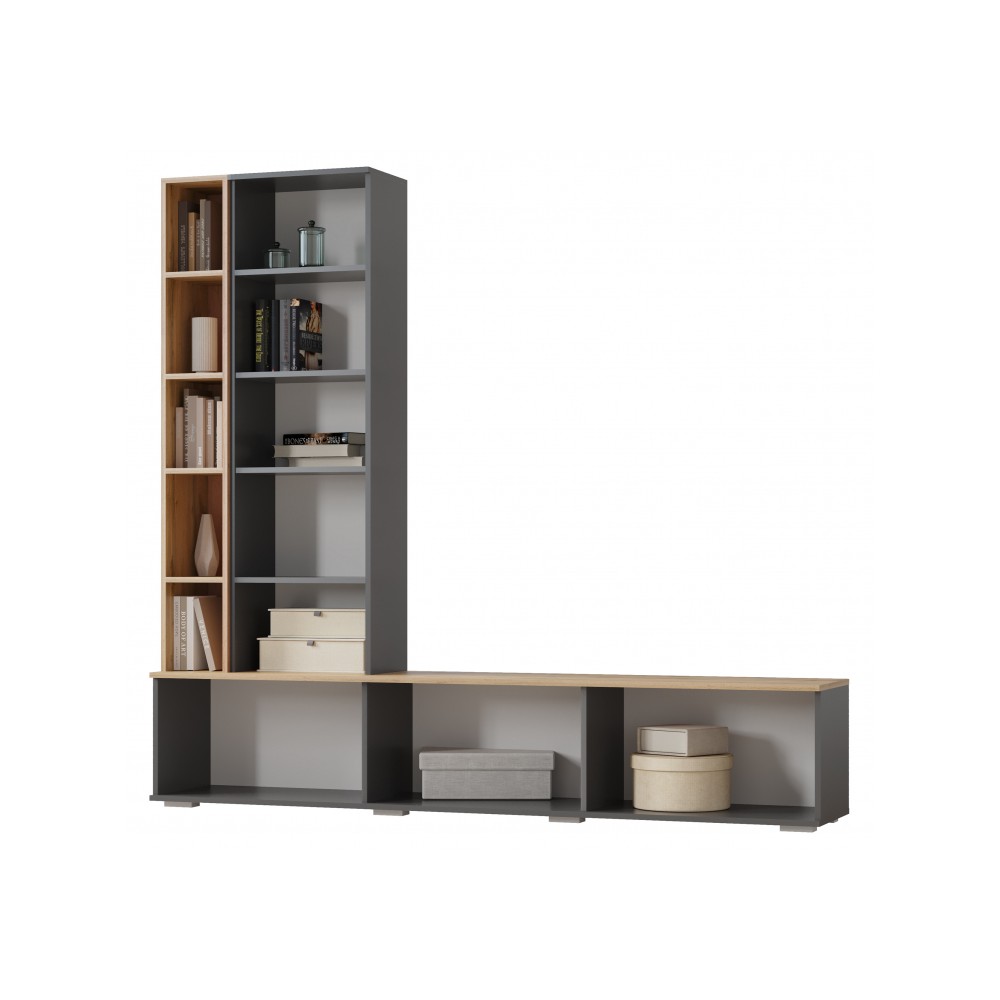 ТВ-тумба Филеста графит / дуб вотан