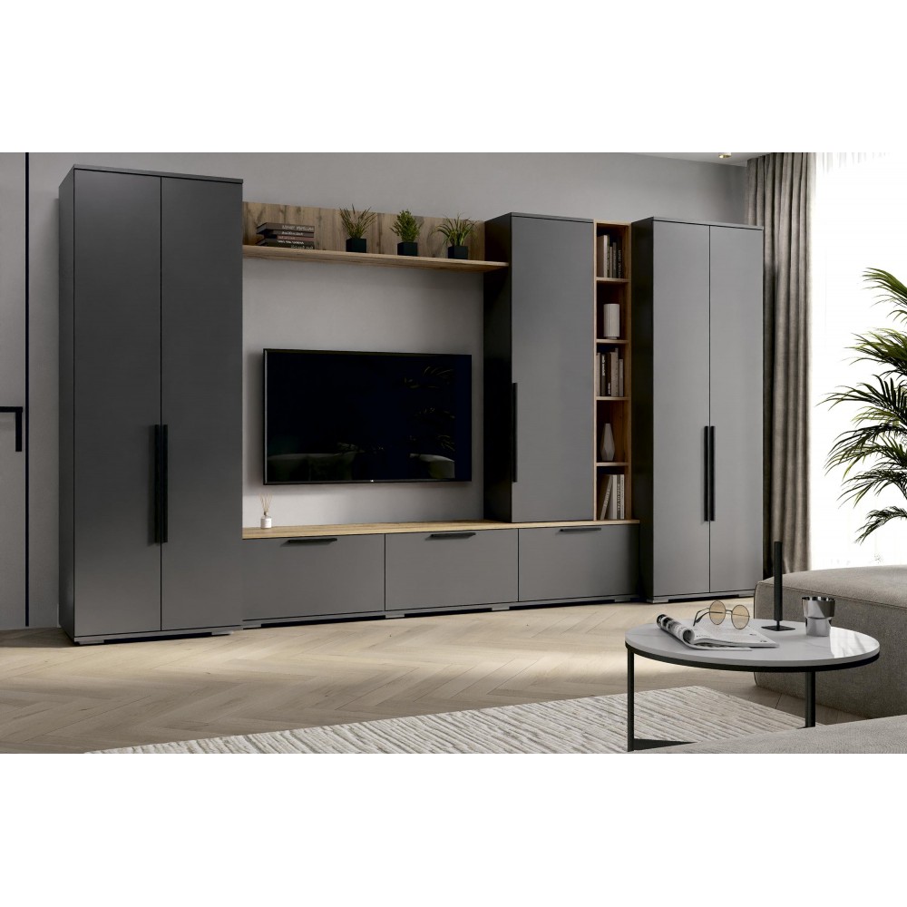 ТВ-тумба Филеста графит / дуб вотан