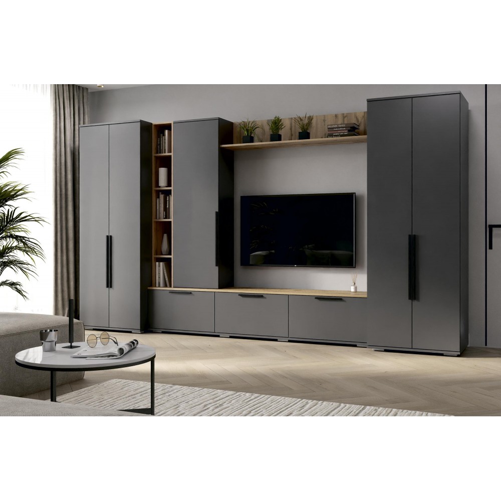 ТВ-тумба Филеста графит / дуб вотан