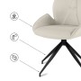 Стул на металлокаркасе Miranda 360 крутящийся beige / black
