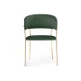 Стул на металлокаркасе Kamelia dark green / gold