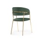 Стул на металлокаркасе Kamelia dark green / gold