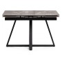 Керамический стол Силлем 120(180)х80х77 dyna fantasico grey / черный