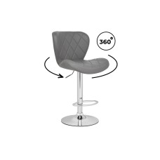 Барный стул Porch gray / chrome