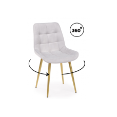 Стул на металлокаркасе Челси 360 К светло-серый (zd 960) / золотой np