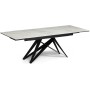 Керамический стол Блэкберн 160(220)х89 белый gilt white / черный