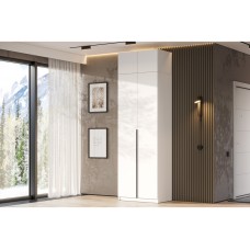 Шкаф Даиго с антресолью белый текстурный комплектация 1 Шкаф Даиго с антресолью белый текстурный комплектация 1