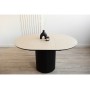 Керамический стол Лорен 100(140) okara light yellow / черный