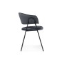 Стул на металлокаркасе Криспиан темно-серый / черный