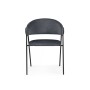 Стул на металлокаркасе Криспиан темно-серый / черный