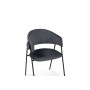 Стул на металлокаркасе Криспиан темно-серый / черный