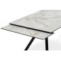 Керамический стол Ворен 180(240)x90 calacatta gold / черный