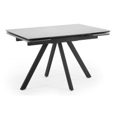 Керамический стол Вилли 120(180)х80 сarmen light grey / черный