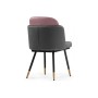Стул на металлокаркасе Penelopa dark gray / PINK /  black / gold