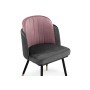 Стул на металлокаркасе Penelopa dark gray / PINK /  black / gold