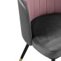 Стул на металлокаркасе Penelopa dark gray / PINK /  black / gold