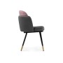 Стул на металлокаркасе Penelopa dark gray / PINK /  black / gold