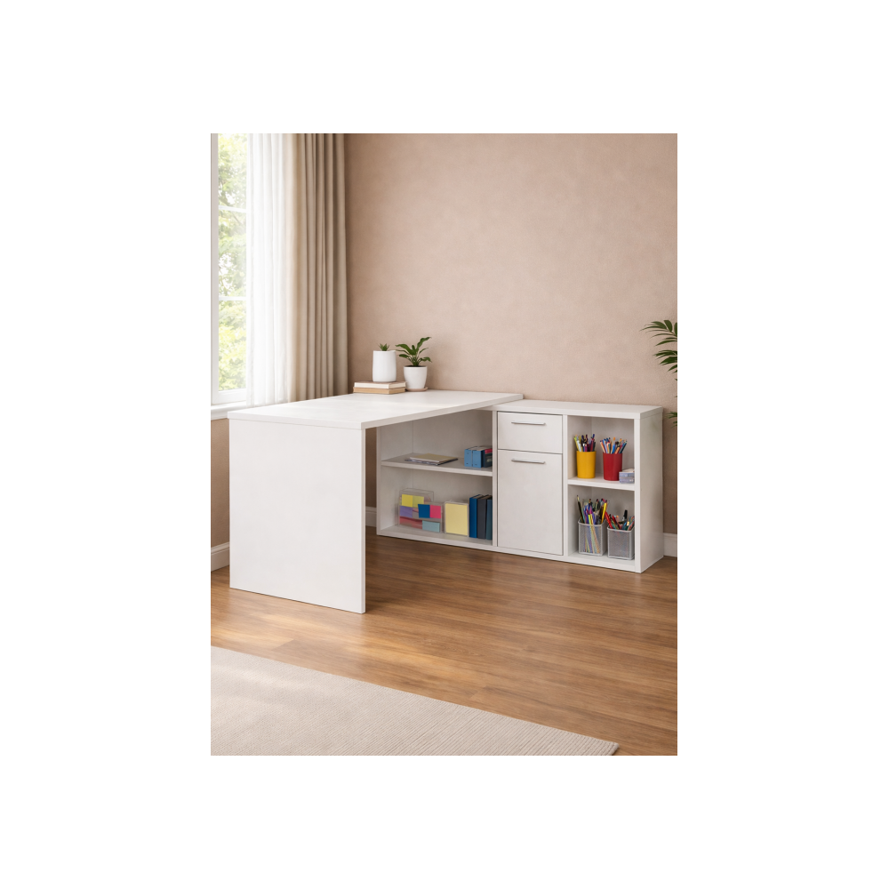 Компьютерный стол Лайт 03.245F белый гладкий 101