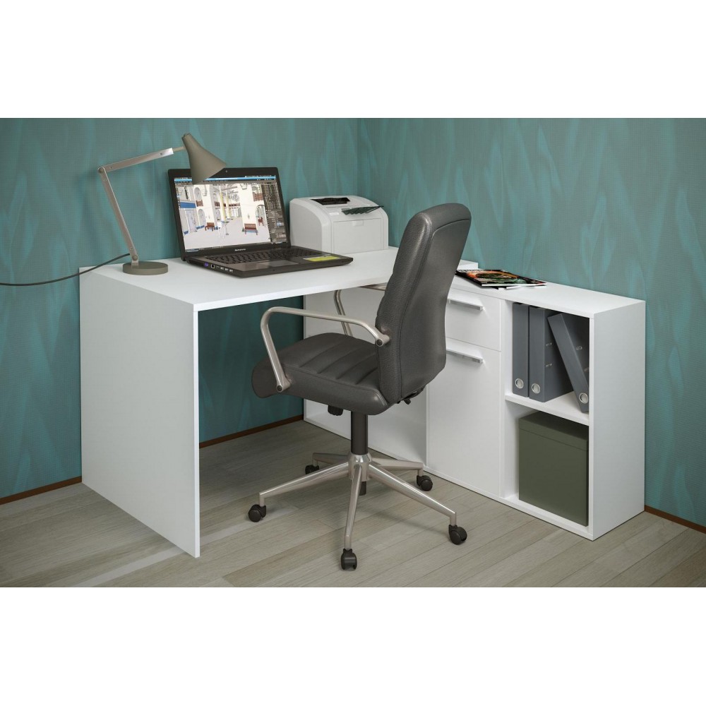 Компьютерный стол Лайт 03.245F белый гладкий 101