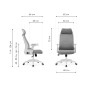 Компьютерное кресло Flok gray / white