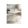Керамический стол Катчел 120(180)x80 белая шагрень / белый