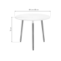 Стол деревянный Lorini 80 white / wood