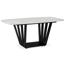 Стол деревянный Эудес 160(205)х90 сабия / черный