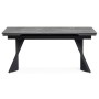 Керамический стол Вейв 160(220)х89 larka grey / черный