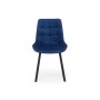 Стул на металлокаркасе Челси 360 П синий (zd 798) / черный np