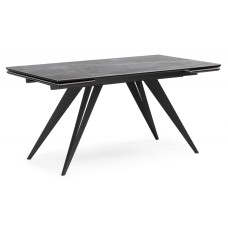 Керамический стол Дарвин 160(220)х89 серый мрамор larka grey / черный