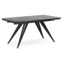 Керамический стол Дарвин 160(220)х89 серый мрамор larka grey / черный