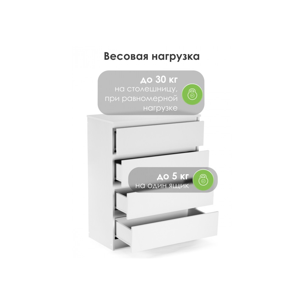 Комод Мадера К4М белый Комод Мадера К4М белый