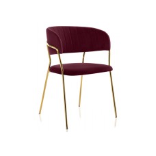 Стул на металлокаркасе Kamelia 1 wine red / gold