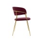 Стул на металлокаркасе Kamelia 1 wine red / gold