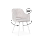 Стул на металлокаркасе Эолин 360 светло-бежевый (simple 011) / белый