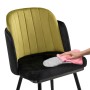 Стул на металлокаркасе Penelopa black / hakki /  black / gold