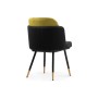 Стул на металлокаркасе Penelopa black / hakki /  black / gold