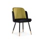 Стул на металлокаркасе Penelopa black / hakki /  black / gold