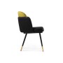 Стул на металлокаркасе Penelopa black / hakki /  black / gold