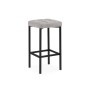 Барный стул Лофт серый (катания сильвер) / черный