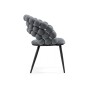 Стул на металлокаркасе Ball dark gray / black