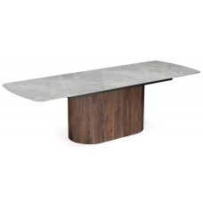 Керамический стол Lagos 160(240)x90 серый / орех