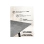 Керамический стол Джек 140(200)х80 серый мрамор larka grey / черный