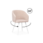 Стул на металлокаркасе Монер 360 латте (glory 10) / белый