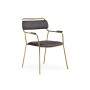 Стул на металлокаркасе Aspen dark gray / gold