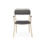 Стул на металлокаркасе Aspen dark gray / gold