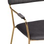 Стул на металлокаркасе Aspen dark gray / gold